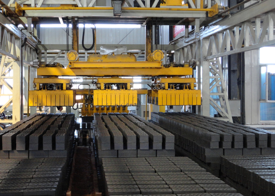 Otomatik İçi Boş Kil Tuğla Üretim Hattı Robot Blok İstifleme Makinesi