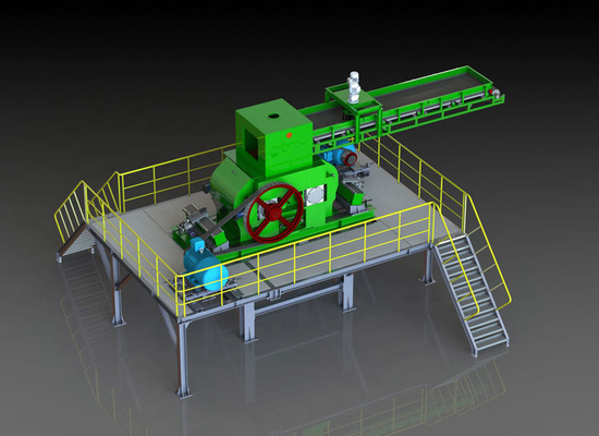 Mineraller İşleme için Otomatik Çelik İnce Silindirli Kırıcı Makine Değirmeni