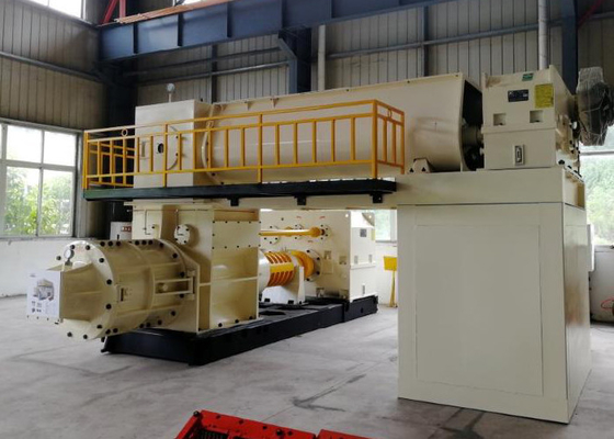 Dizel Motor İçi Boş Kil Kırmızı Tuğla İmalat Makinesi Vakum Ekstruder