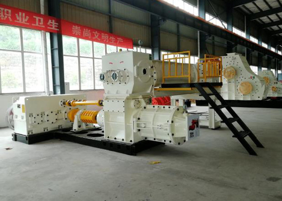 Dizel Motor İçi Boş Kil Kırmızı Tuğla İmalat Makinesi Vakum Ekstruder
