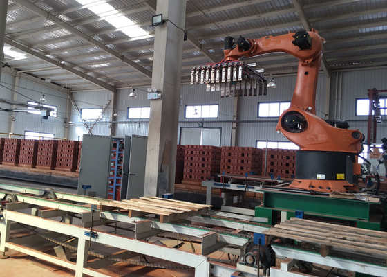 Otomatik kil tuğla blok robot ayarı kil tuğla üretim hattı için istifleme makineleri