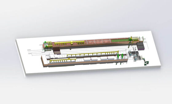 100 ila 1.200 ton/gün, kil tuğla üretimi için tünel kurutma makinesi ve tünel fırını ile tamamen otomatik kil tuğla üretim hattı